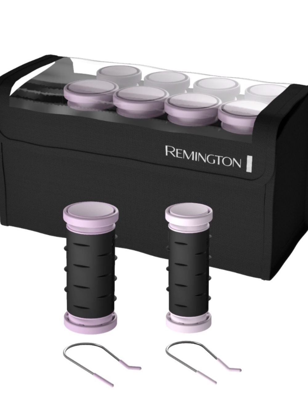 Remington Compact Ceramic Ionic Hair Rollers, Black, 10